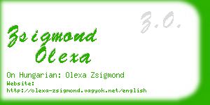 zsigmond olexa business card